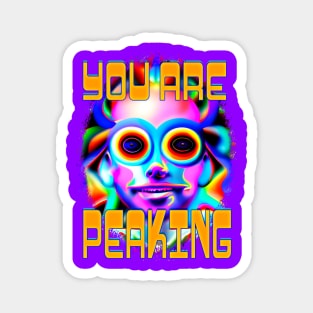 You Are Peaking - Captioned (2)- Trippy Psychedelic Art Magnet