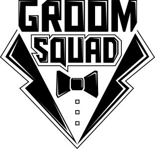 Groom Squad Bachelor Party for Groomsmen Black Text Magnet