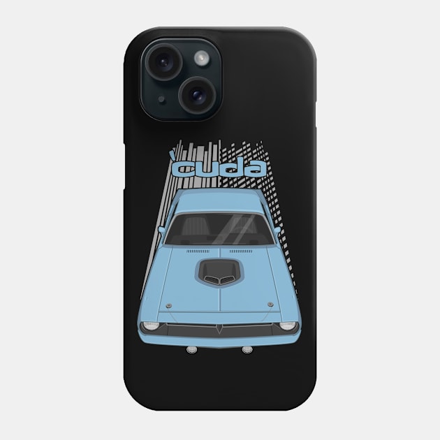 Plymouth Barracuda - Hemi Cuda - 1970 - Light Blue Phone Case by V8social