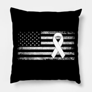 Lung Cancer Awareness Shirts Lung Warriors Kids Men Women Pillow