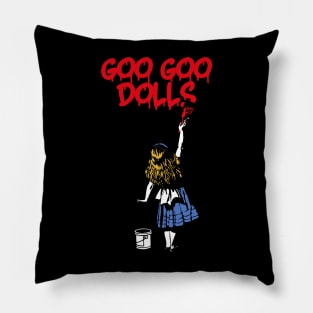 goo goo red girl Pillow