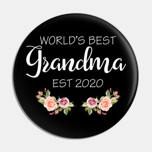 World's Best Grandma Est 2020 Pregnancy Announcement Pin