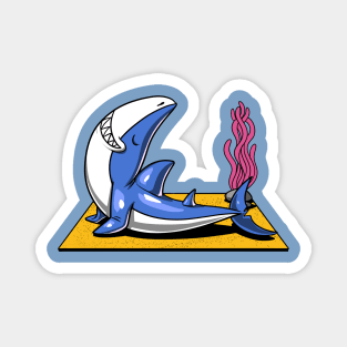 Shark Yoga Workout Magnet