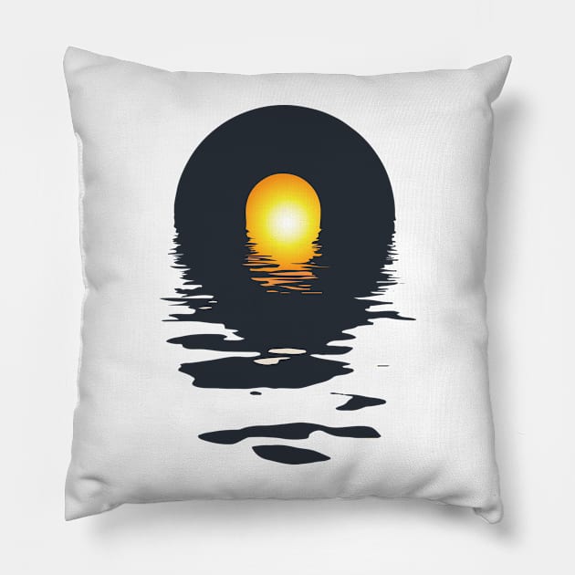 Vinyl LP Music Record Sunset Pillow by Every thing