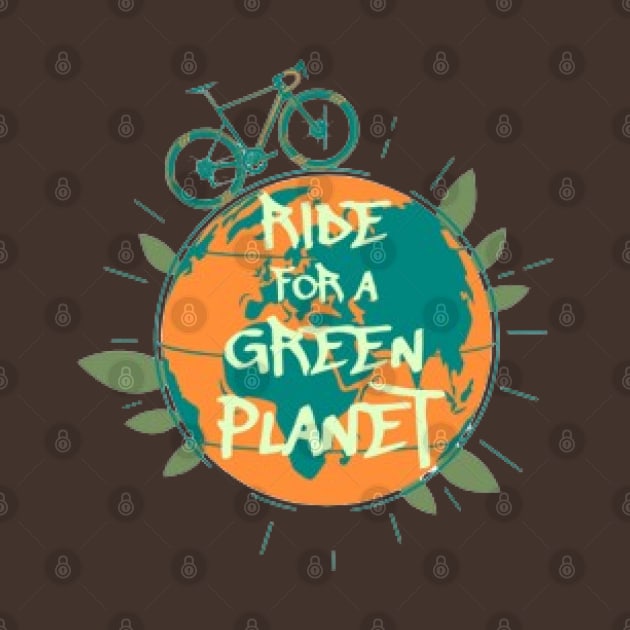 Ride For A Green Planet, Bicycle by KoumlisArt