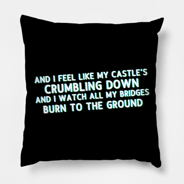 Castles crumbling Pillow by Trendsdk