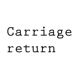 Carriage return typewriter design T-Shirt