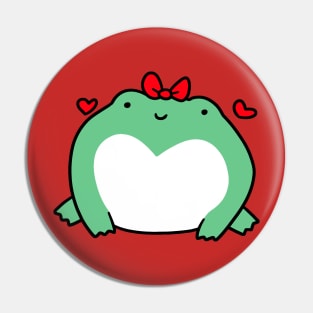 Love Frog with Bow Pin