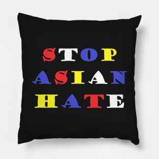 Stop Asian Hate (Flag Colors) Pillow