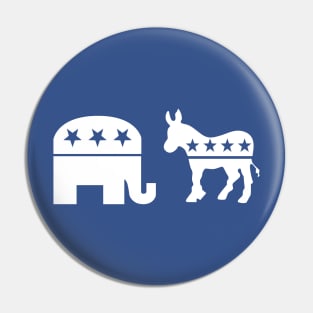 Minimal Democrat and Republican Pin
