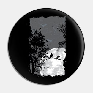 Moonlit crows Pin