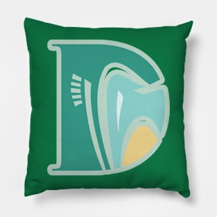 Healthy Dental Care Letter D logo design. Dentist and dental clinic vector logo design. Pillow