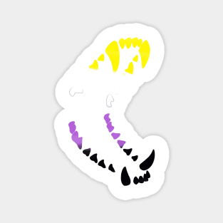 Wolf Teeth Pride: Non-binary Pride Magnet