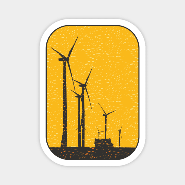 Windmill Scribble Magnet by M. Pidgeon Design