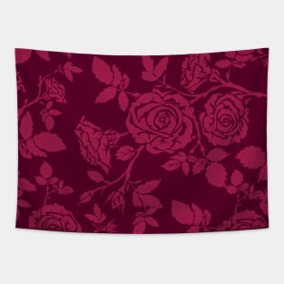 Red Rose Pattern Tapestry