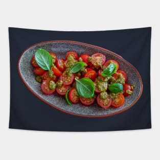 Food Tomato with Basil Pesto Photo Tapestry