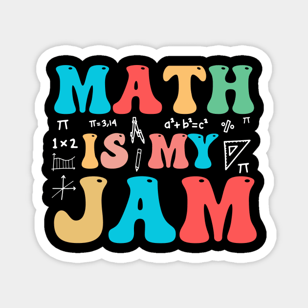 Math is My Jam Groovy Magnet by TheDesignDepot