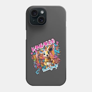 Graffiti-inspired portraiture Kangaroo Phone Case