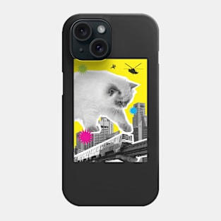 KATZILLAZ - 05 - TRAIN ATTACK - FELINE KAIJU - MONSTER CAT !!! Phone Case