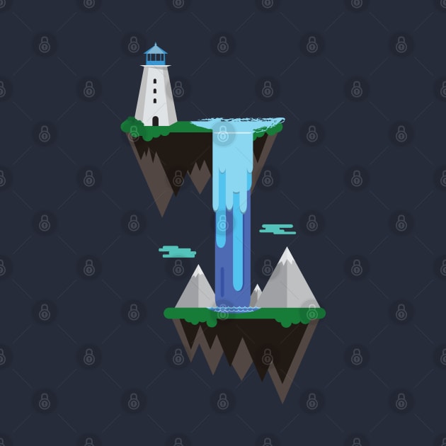 Floating island with lighthouse by Shadowisper