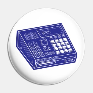 Beat Maker (White Lines + Blue Drop Shadow) Analog / Music Pin