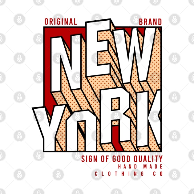 New York Typography retro poster by SSSD