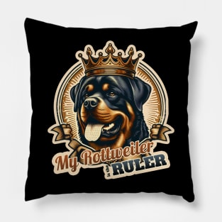 King Queen Rottweiler Pillow