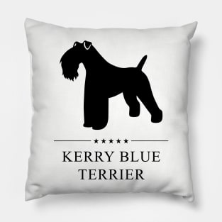 Kerry Blue Terrier Black Silhouette Pillow