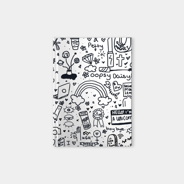 Doodles Tumblr Doodle Notebook Teepublic