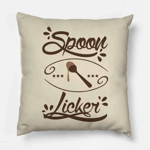 Spoon Licker Pillow by jslbdesigns