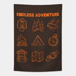 Adventure Camping Items Tapestry