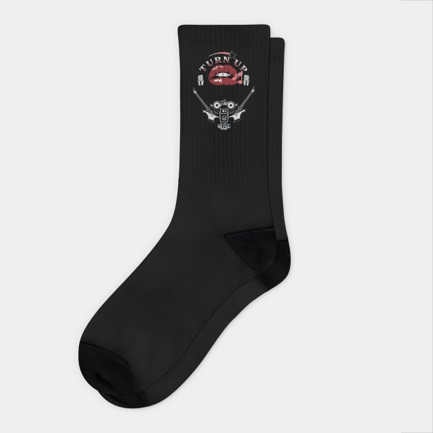 Turn Up The Music Socks by TEENIE DESIGN