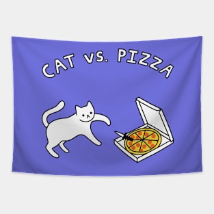 Cat Vs Pizza Tapestry