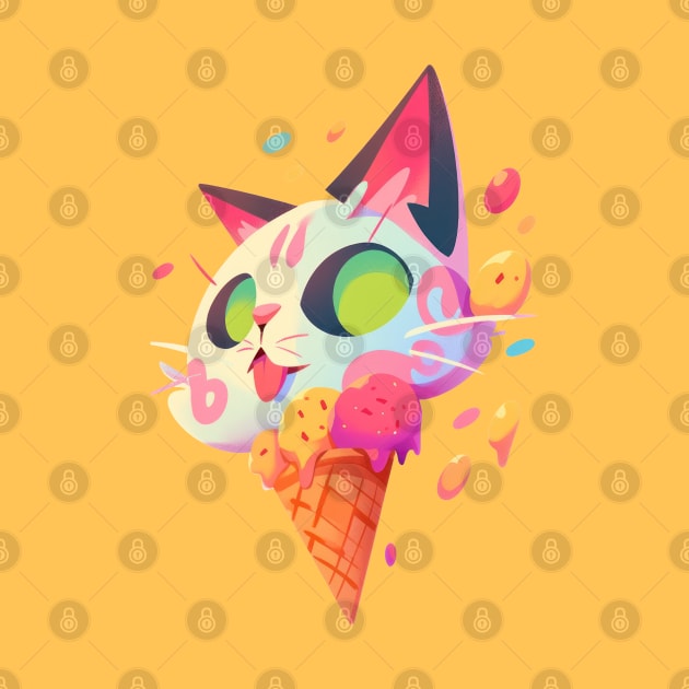 cat gelato - ice cream cat by Sara-Design2