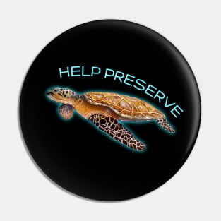 Sea turtle preservation Pin