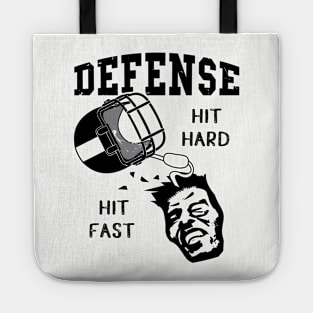 Football Player Defense Hit Hard Football Fan Tote