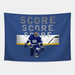 Hockey SCORE! art design Tapestry