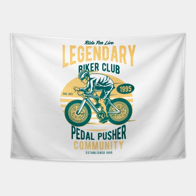 Legendary Bike Club Tapestry by Tempe Gaul