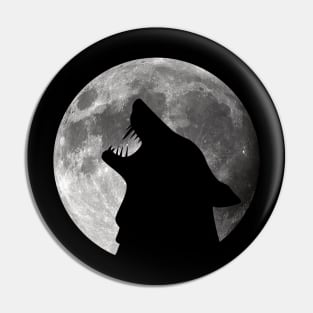 Werewolf Moon Silhouette Pin