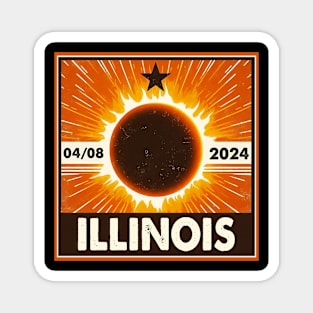 Illinois solar eclipse 2024 Magnet