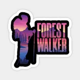 Sunset Silhouette for Forest Walkers Magnet