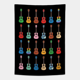 Ukulele Icons Huge Collection of Ukuleles Tapestry