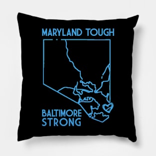 Maryland-Tough-Baltimore-Strong Pillow