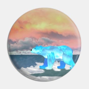 Chilly Polar Bear - Sunset Pin