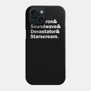 Funny Names x Transformers Decepticons (Megatron, Soundwave, Devastator, Starscream) Phone Case