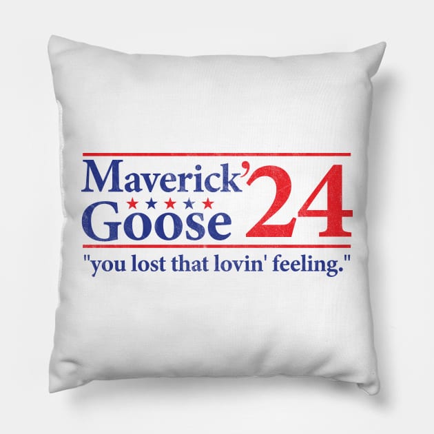 Maverick Goose 2024 Election Pillow by vintage-corner