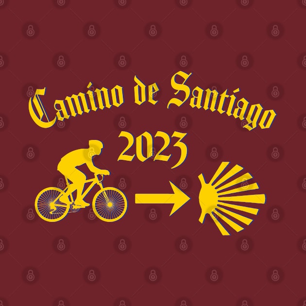 Camino de Santiago de Compostela Male Cyclist 2023 by Brasilia Catholic