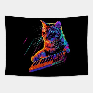 Cat DJ Scratch Tapestry