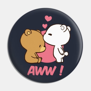 AWW - Cute Bunny and Bear Pin