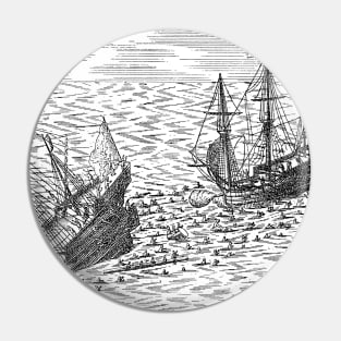 Old Timey Sinking Ship Pin